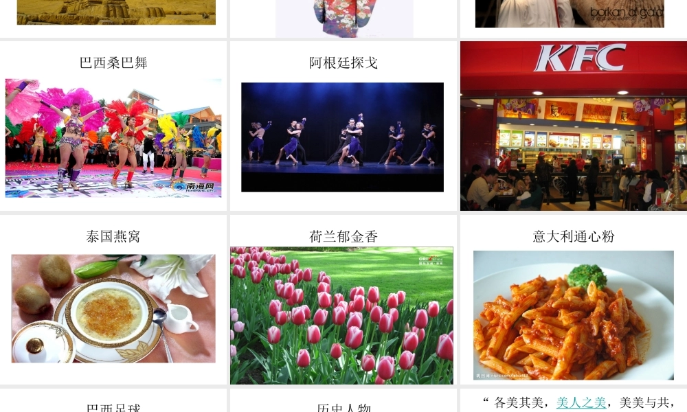 各国特色及民族文化