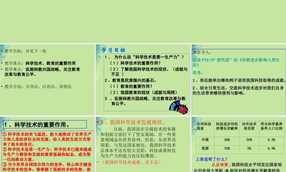 科学技术是第一生产力