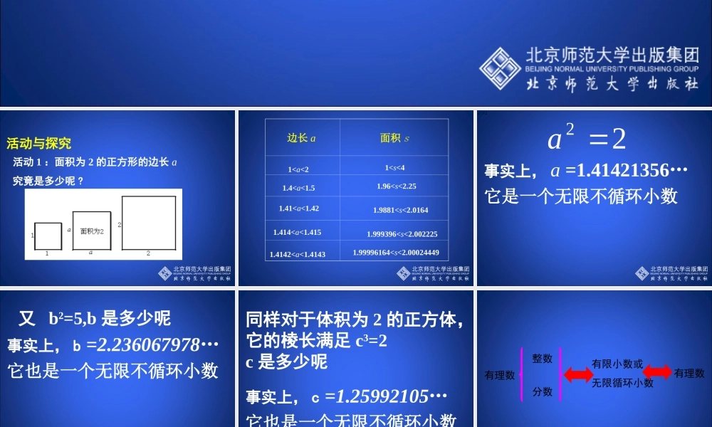 1.2认识无理数(第2课时)演示文稿