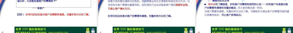 世界500强的推销技巧第七课