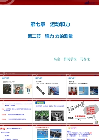 二、弹力力的测量
