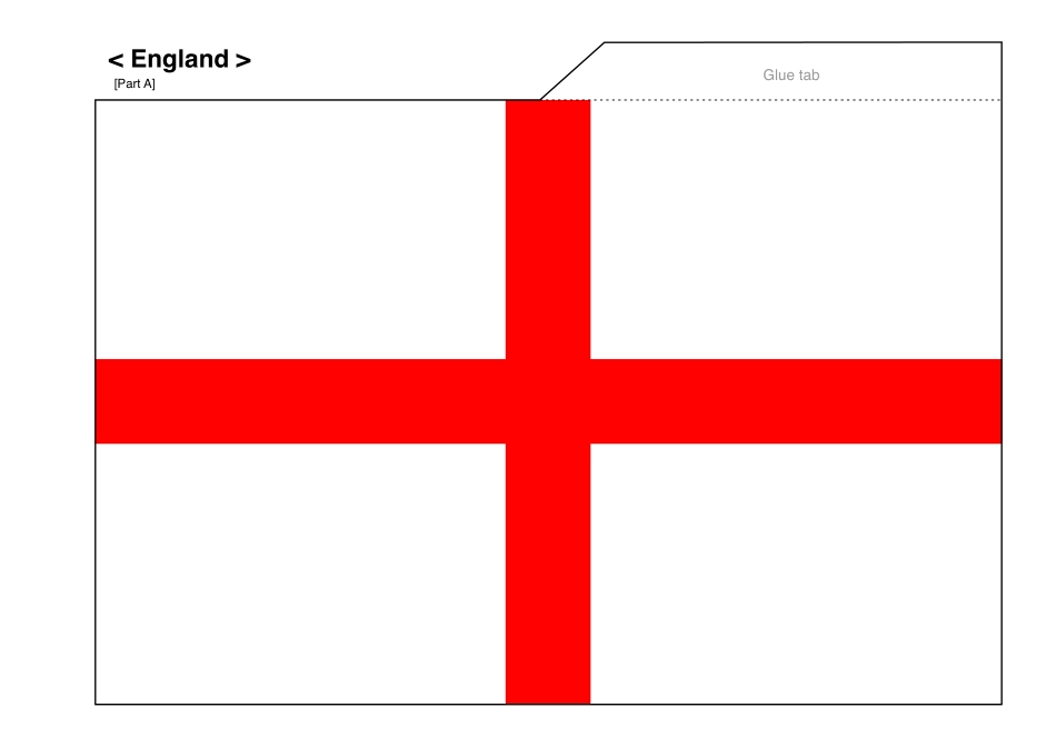 世界杯纸模：助威国旗(C1-英格兰)_第3页