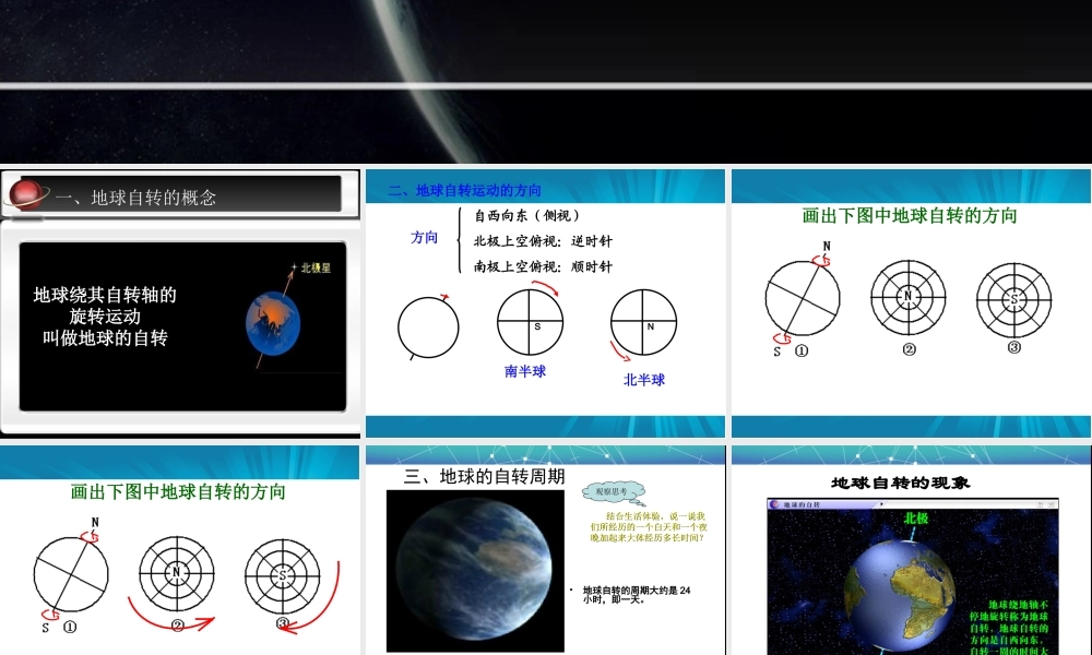 第一章第三节地球的自转