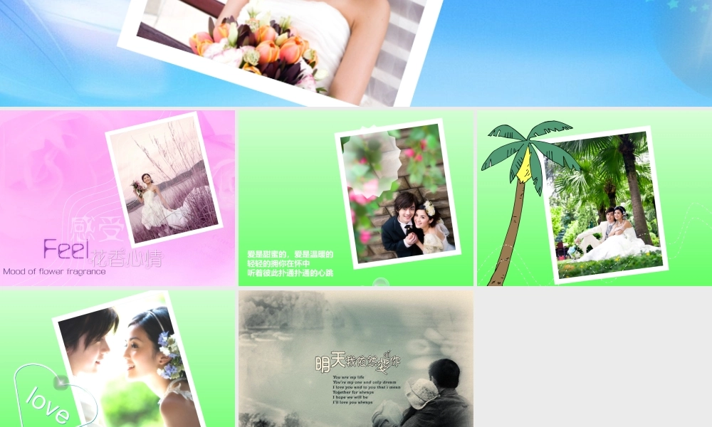 唯美浪漫情人节婚礼PPT模板