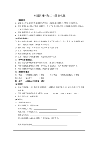 专题四材料加工与性能优化