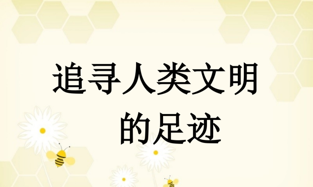 《追寻人类文明的足迹》课件1