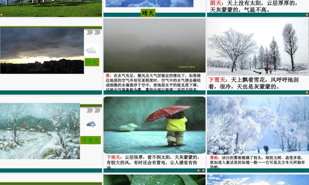 1多姿多彩的天气