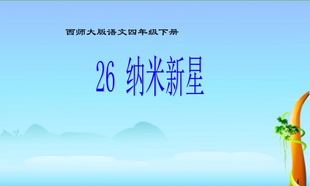 26纳米新星