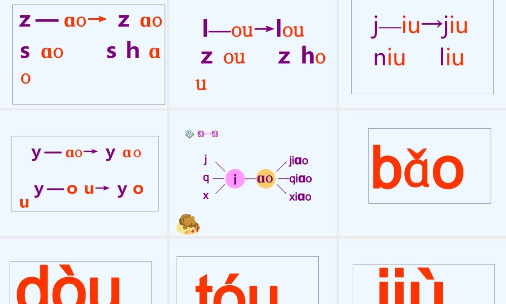 (部编)人教2011课标版一年级上册ao--ou--iu课件132
