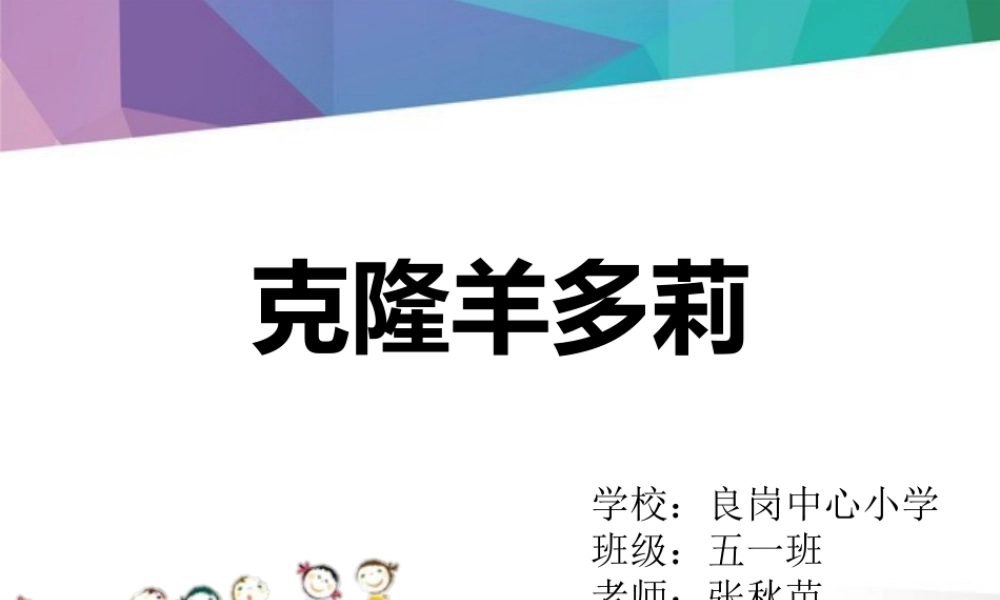 9克隆羊——多莉