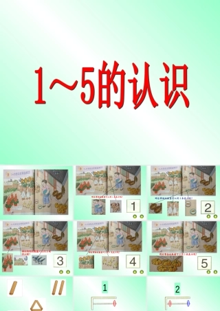 小学数学人教2011课标版一年级1～5的认识