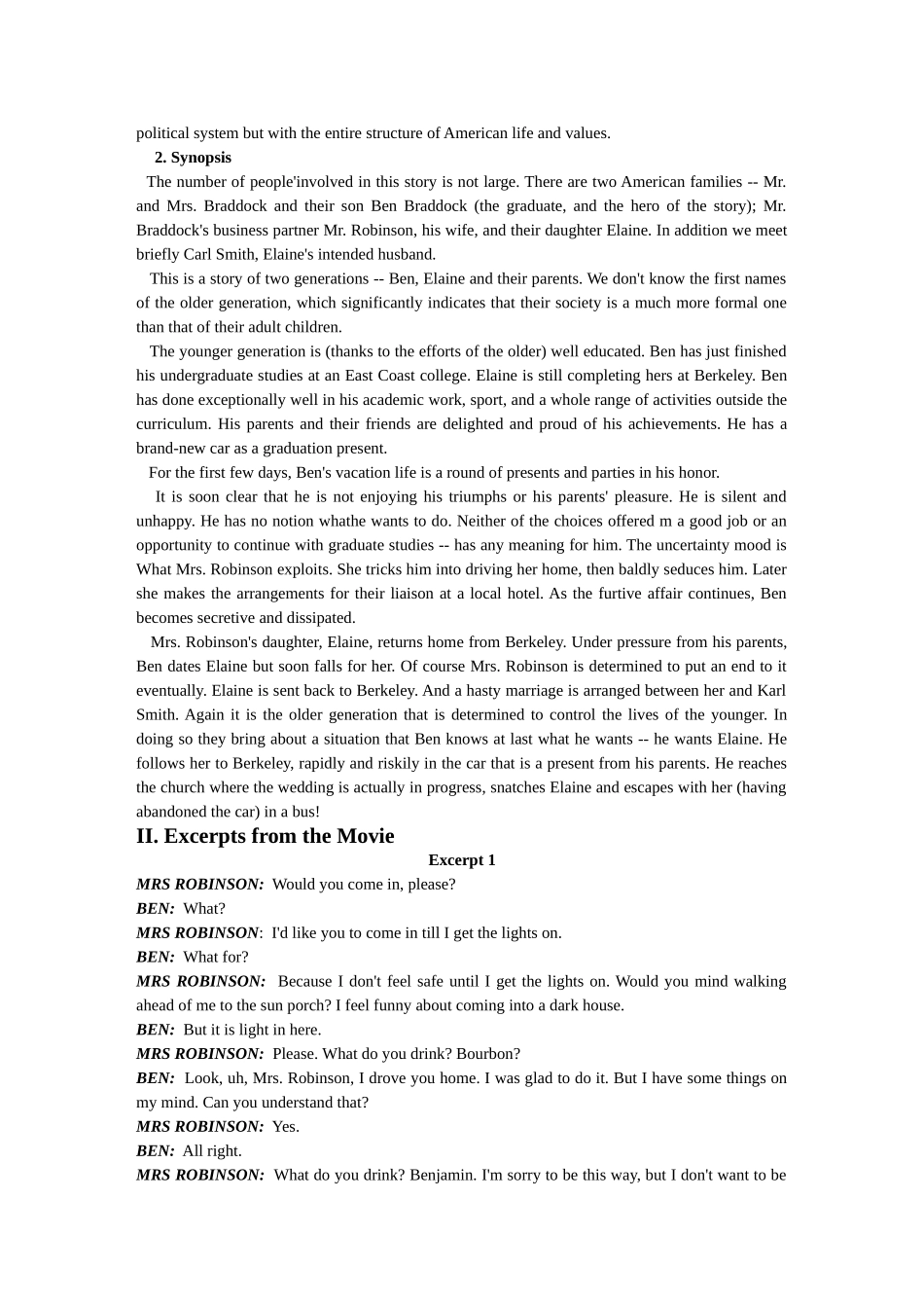 《毕业生》电影英语教案_第3页