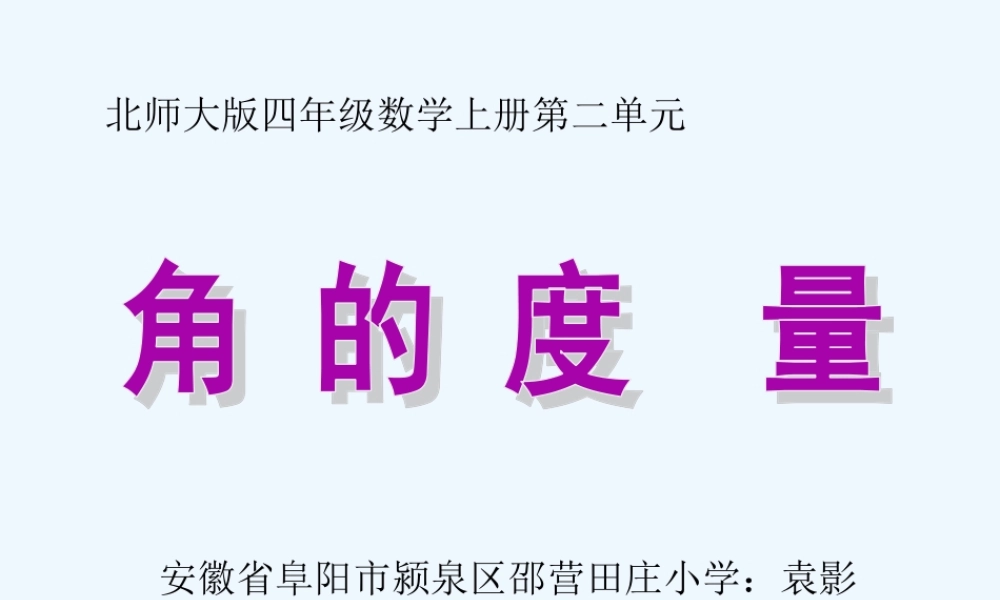 《角的度量(二)》