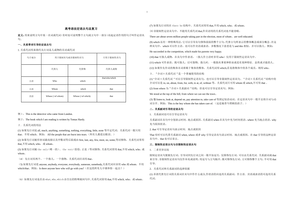 高考语法定语从句总复习_第1页