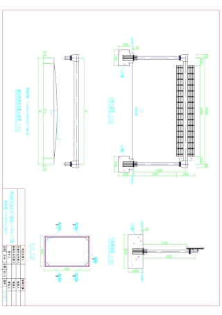 两边柱头加大式跨径L=14M门架结构图(12000×2400)