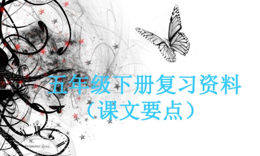 小学五年级下册语文复习资料