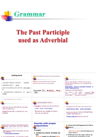Grammar过去分词作状语