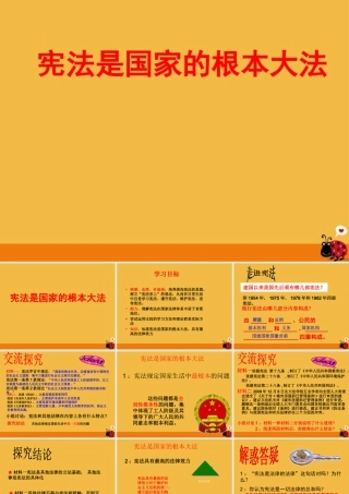 八年级政治上册 宪法是国家的根本大法课件 鲁教版 课件