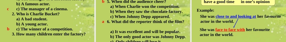 八年级英语下册(Module 6 Entertainment Unit 3 Language in use )课件 外研版 课件