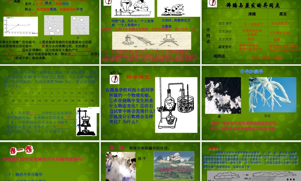 中学八年级物理上册 第三章 物态变化课件 (新版)新人教版 课件