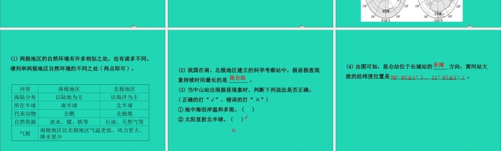 中考地理复习 六下 第十章 极地地区课件 鲁教版 课件