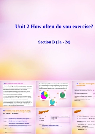 八年级英语上册 Unit 2 How often do you exercise Section B(2a 2e)课件 (新版)人教新目标版 课件