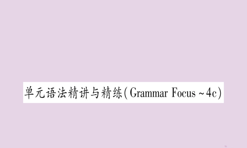 九年级英语全册 Unit 2 I think that mooncakes are delicious语法精讲与精练作业课件 (新版)人教新目标版 课件
