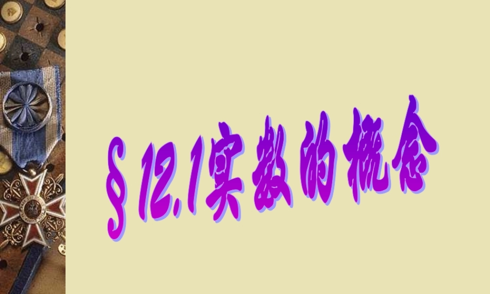 实数概念.1实数概念