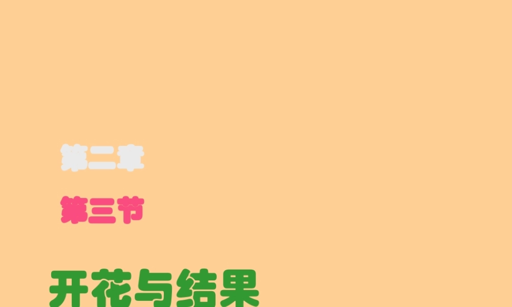 七年级生物上册 第三节开花与结果课件 人教新课标版 课件