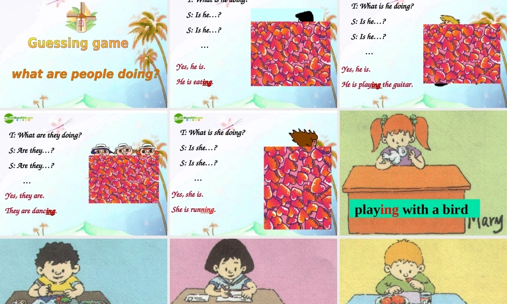 七年级英语下册 unit5 I'm watching TV Section A课件 人教新目标版 课件