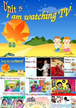 七年级英语下册 unit5 I'm watching TV Section A课件 人教新目标版 课件