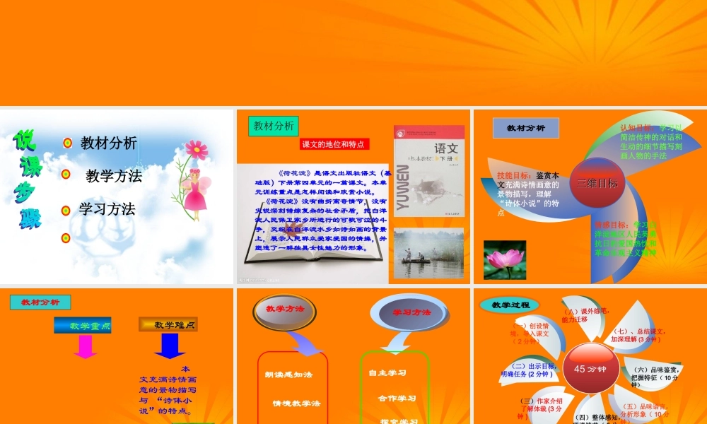 山东省无棣二中高一语文(荷花淀)课件(2) 课件