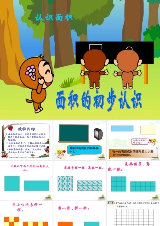 人教2011版小学数学三年级面积的初步认识-(2)