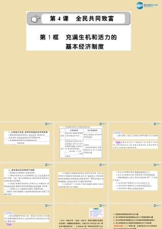 九年级政治全册 241 充满生机和活力的基本经济制度课件 鲁教版 课件