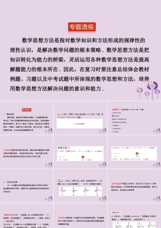 中考数学二轮复习 专题4 数学思想方法课件