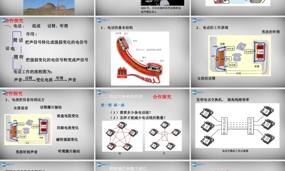 九年级物理全册 211 现代顺风耳-电话课件 (新版)新人教版 课件