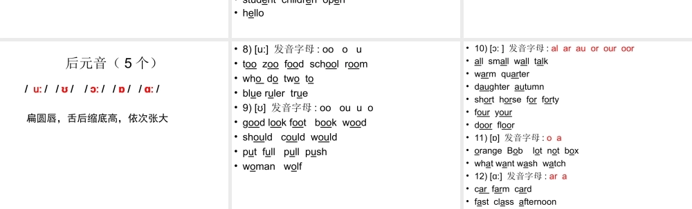 【元音】新目标七年级音标教学