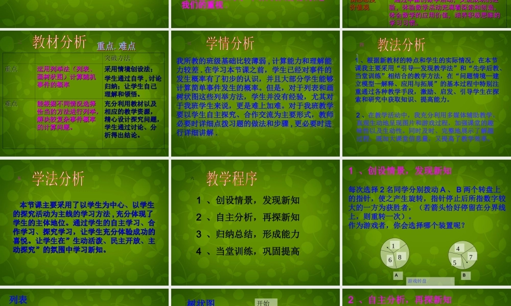 中学九年级数学上册 25.2 用列举法求概率课件1 (新版)新人教版 课件