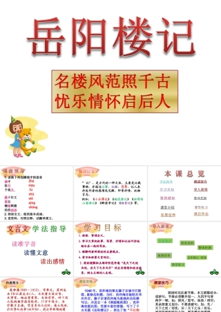 八年级语文上(岳阳楼记)教学课件鲁教版 课件