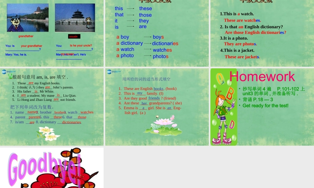 中学七年级英语上册 Unit 2 This is my sister(第4课时)课件 (新版)人教新目标版 课件