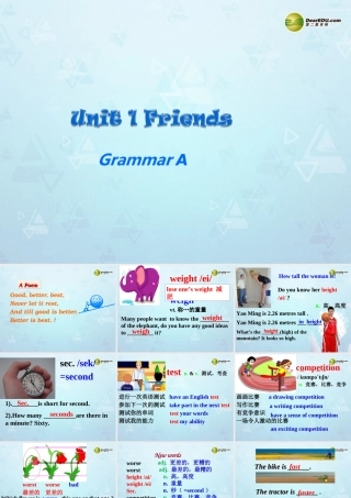 八年级英语上册 Unit 1 Friends Grammar 1课件 牛津版 课件