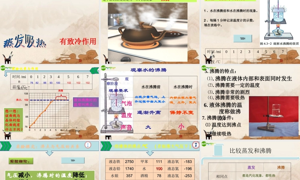 八年级物理上册 汽化和液化课件 教科版 课件