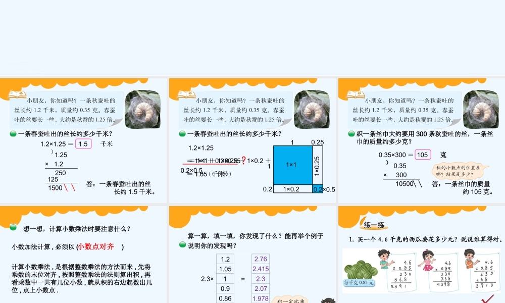 小学数学北师大2011课标版四年级蚕丝-(4)