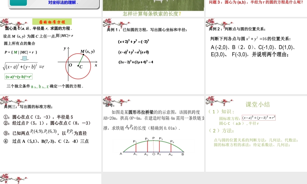 广东惠州市高一数学(圆的标准方程2)课件