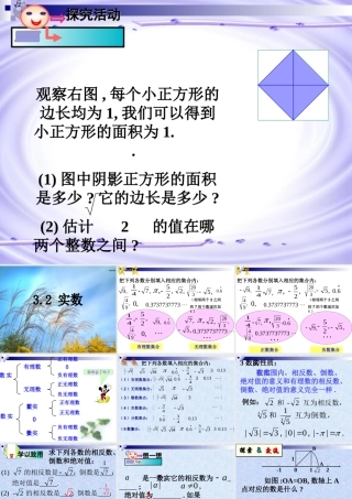 七年级数学上：3.2实数课件1浙教版 课件