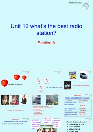 八年级英语Unit12 What s the best radio station课件 人教版 课件