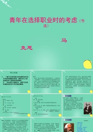 在选择职业时的考虑课件苏教版必修1 课件