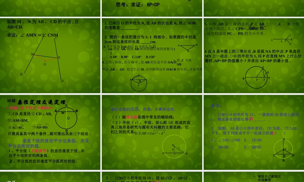 九年级数学上册 2413 弧、弦、圆心角课件3 (新版)新人教版 课件