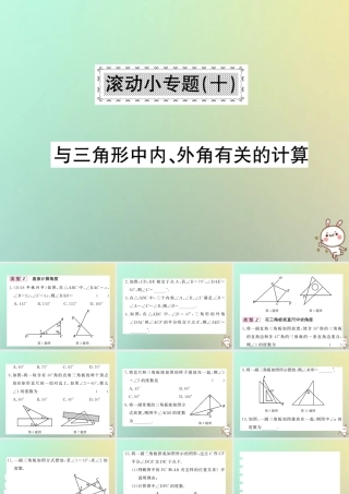 八年级数学上册 滚动小专题(十)习题课件 (新版)北师大版 课件