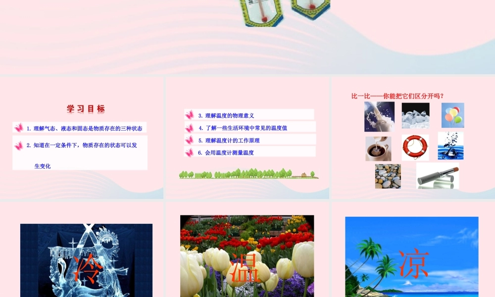 九年级物理全册 第十二章 第一节 温度与温度计课件 (新版)沪科版 九年级物理全册 第十二章 第一节 温度与温度计课件+素材(新版)沪科版